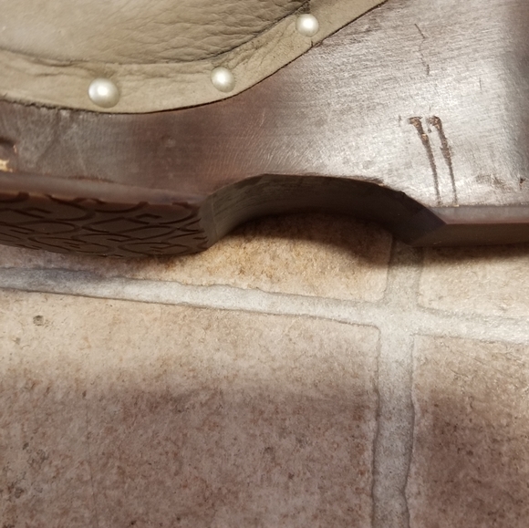 UGG Carnagie Womens Mushroom Leather Fold Down Platform Wedge Boots Size 11 - Picture 3 of 5